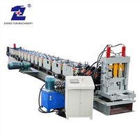 Ukuran Populer CZ Purlin Roll Forming Machine Dengan Gearbox Drive